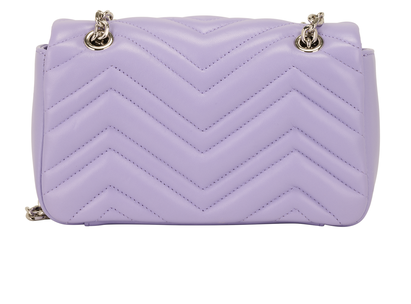 Small GG Marmont, &pound;995, Handbags, Purple, Leather, Back view